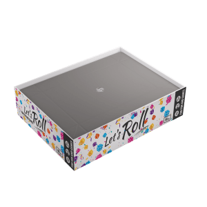 GAMEGENIC: MAGNETIC DICE TRAY RECTANGULAR GREY/BLACK