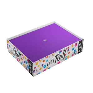 GAMEGENIC: MAGNETIC DICE TRAY RECTANGULAR PURPLE/BLACK