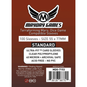 Fundas Mayday Terraforming Mars: Dice Game 55x77 mm (100 pack)