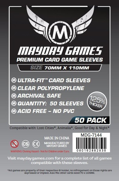 Fundas Mayday Magnum Silver 70x110mm PREMIUM (50 pack)